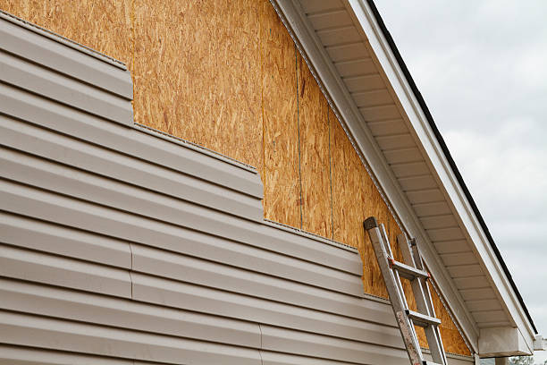 Professional Storm Damage Siding Repair technician working in Vermillion, MN